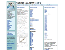 Tablet Screenshot of certification.info